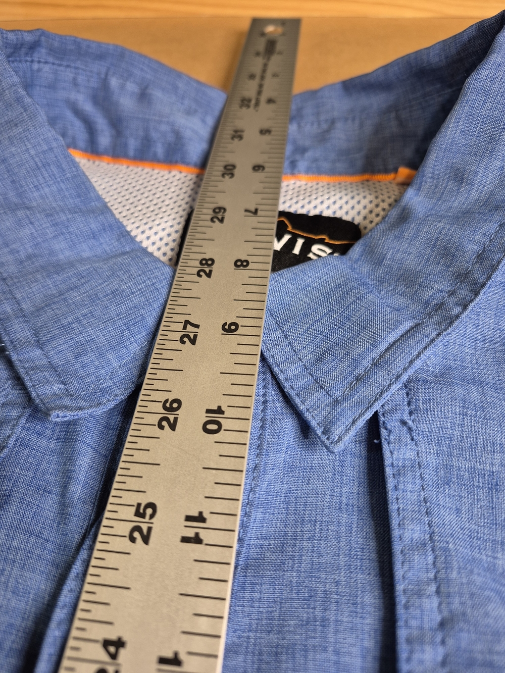 Orvis Men’s Bright Blue Button-Down Shirt 4641/4 - Picture 8 of 15